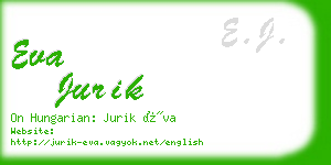 eva jurik business card